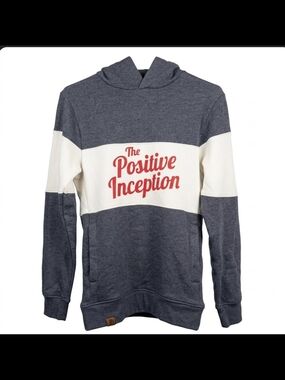 The Positive Inception Men's Hooded Sweatshirt - Gray & White
